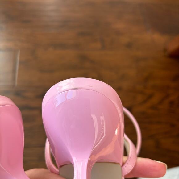 Steve Madden Barbie Pale Pink Kyrah Strappy Sandal Heels Sz 7.5 - Picture 8 of 9